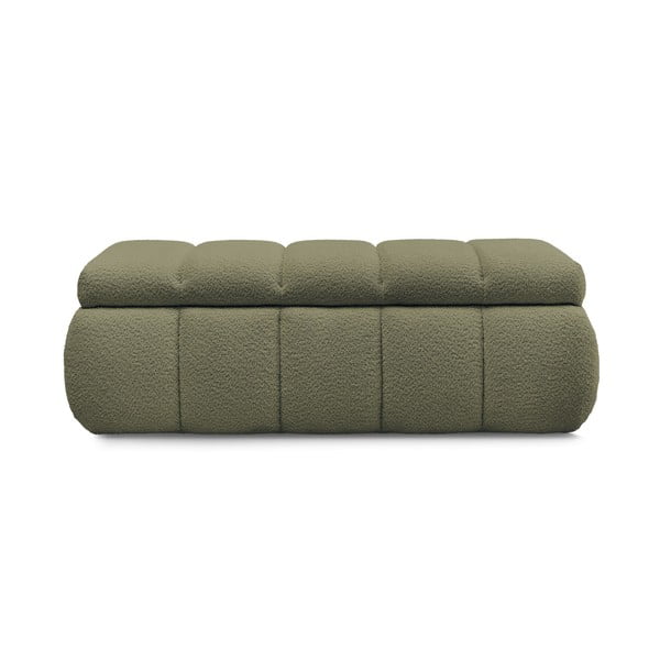 Zielona  ławka z materiału bouclé – Bobochic Paris