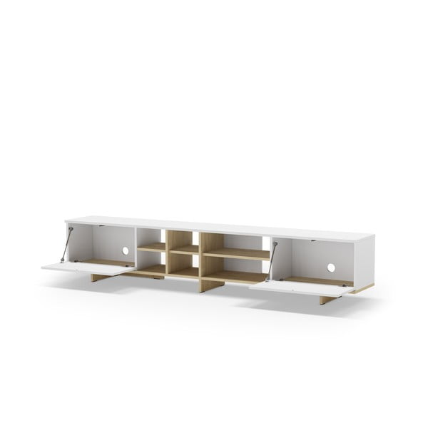 Biała szafka pod TV 230x44 cm Cequoia – Marckeric-image-3