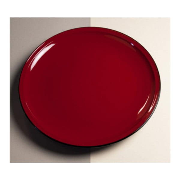Czerwony talerz plastikowy Made In Japan, ⌀ 48 cm