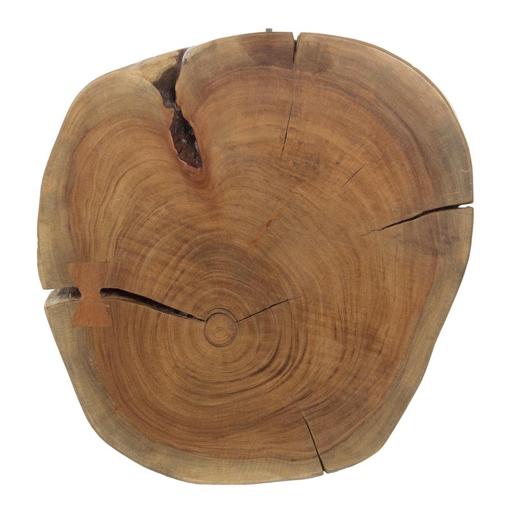 Czarno-naturalny stolik z blatem z drewna akacjowego ø 35 cm Aron – Bizzotto (zdjęcie 3)