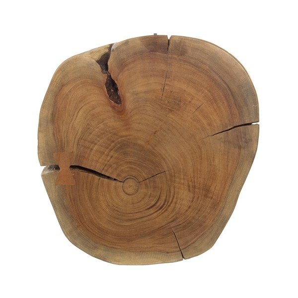 Czarno-naturalny stolik z blatem z drewna akacjowego ø 35 cm Aron – Bizzotto-image-3