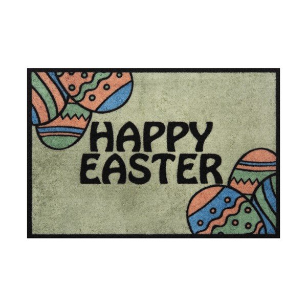 Zielona wycieraczka Hanse Home Happy Easter, 40x60 cm