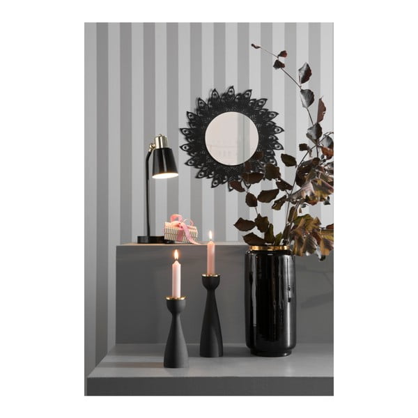 Czarny świecznik z detalem w kolorze złota PT LIVING Nimble, wys. 22,5 cm-image-1