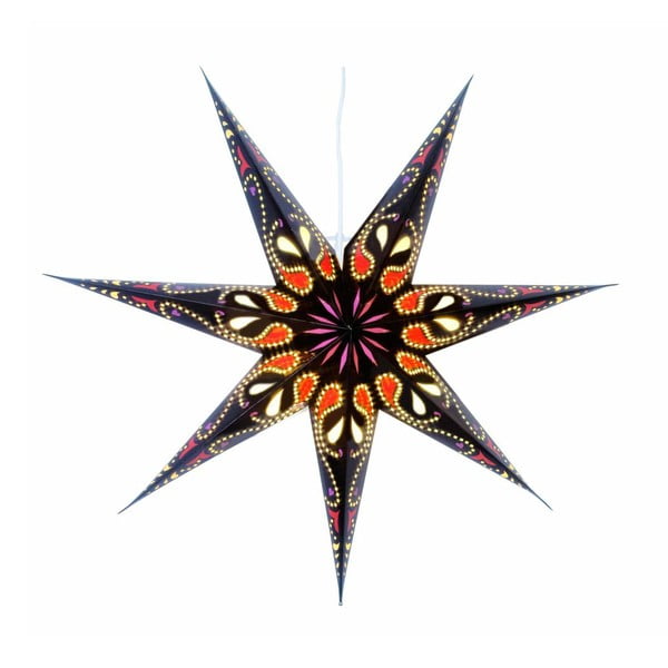 Świecąca gwiazda ze stojakiem Siri Black, 70 cm