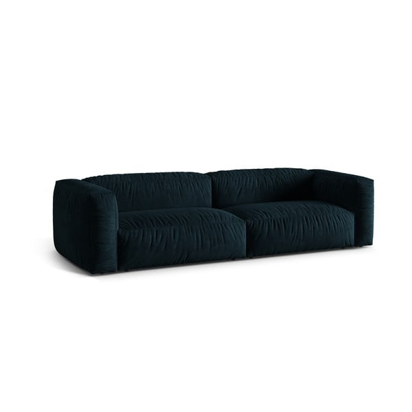 Ciemnoniebieska aksamitna sofa modułowa 320 cm Martina – Micadoni -image-2