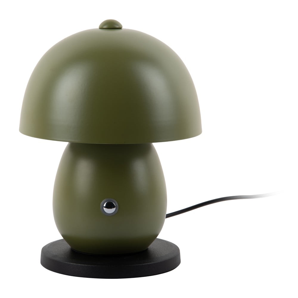 Ciemnozielona lampa stołowa LED z metalowym kloszem (wysokość 18 cm) Mono LED – Leitmotiv