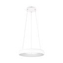 Biała lampa wisząca LED ze ściemniaczem i metalowym kloszem ø 46 cm Cardona – Trio