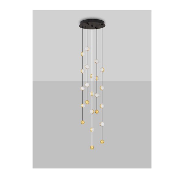 Aluminiowa lampa wisząca LED ze ściemniaczem w kolorze matowej czerni z kloszem ze szkła akrylowego ø 38 cm Alcinoe – Nova Luce-image-3
