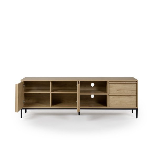 Szafka pod TV w dekorze dębu w naturalnym kolorze 180x59x40 cm Luc – Marckeric-image-3