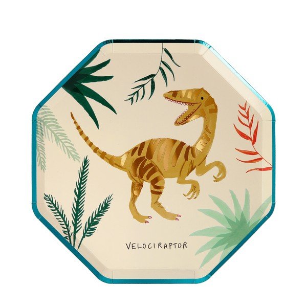 Papierowe jednorazowe tacki zestaw 8 szt. Dinosaur Kingdom – Meri Meri-image-2
