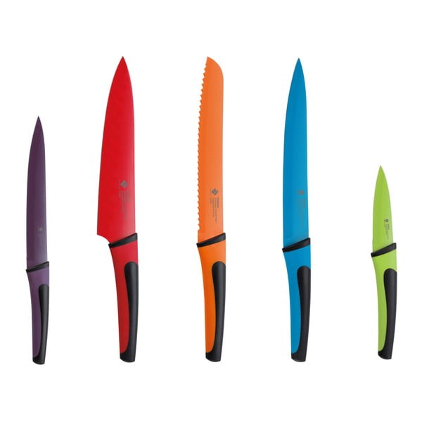 Zestaw 5 kolorowych noży ze stali nierdzewnej Renberg Flash
