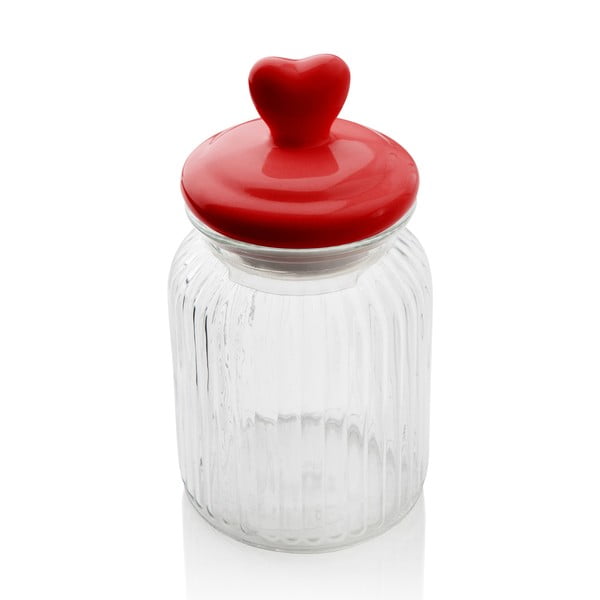 Pojemnik szklany z serduszkiem Sabichi Heart, 900 ml