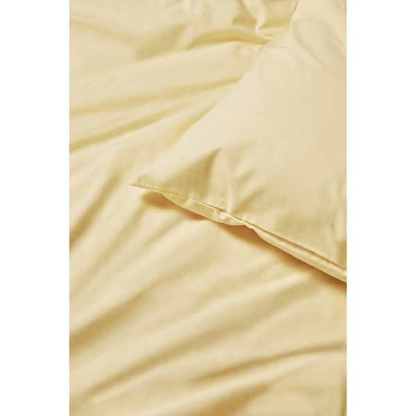 Jasnożółta bawełniana pościel dwuosobowa Bonami Selection, 200x200 cm-image-1