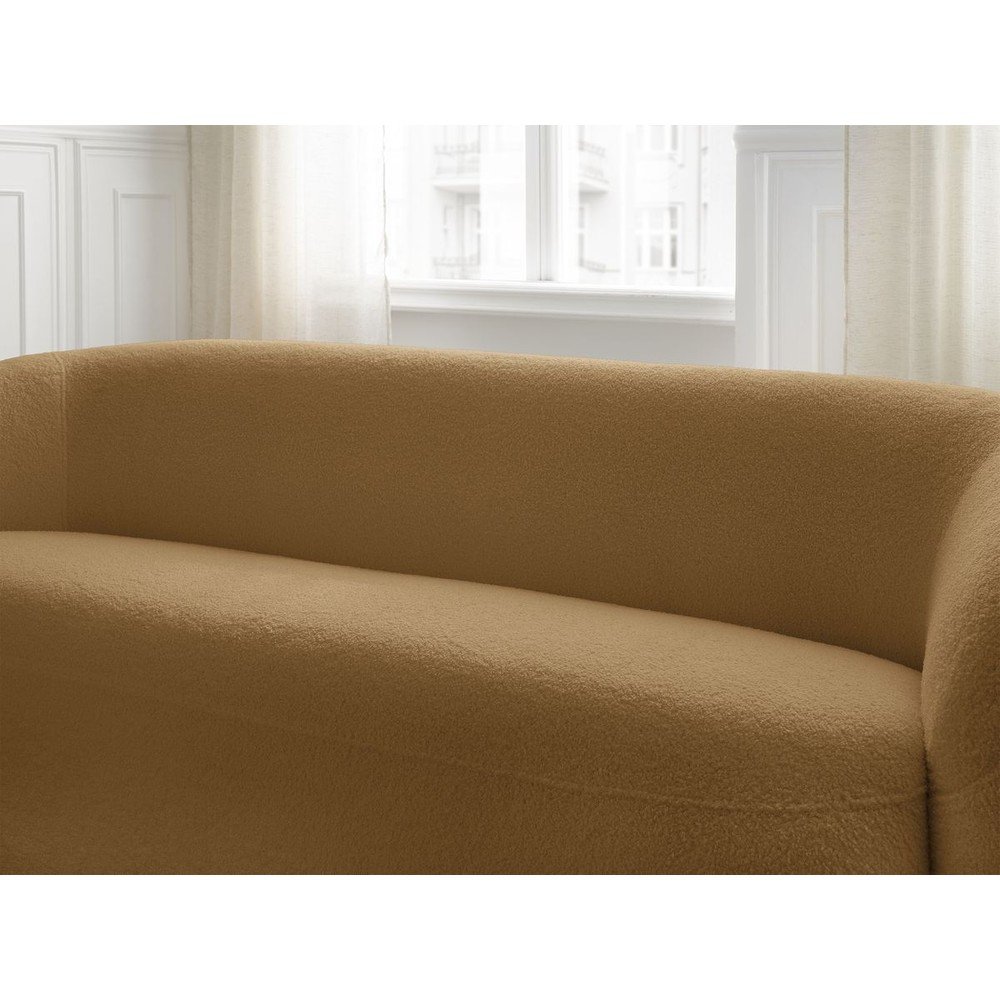 Musztardowa sofa z materiału bouclé 193 cm Elina – Bobochic Paris (zdjęcie 3)