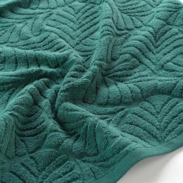 Zielony bawełniany ręcznik kąpielowy frotte 70x130 cm Madeira – douceur d'intérieur-image-2