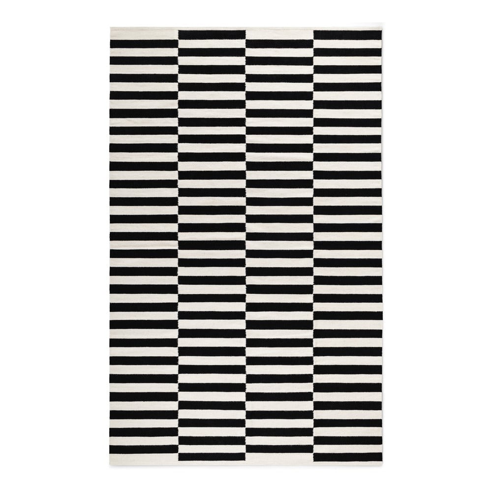 Czarno-biały wełniany dywan dwustronny tkany ręcznie 200x300 cm Donna – Hanse Home