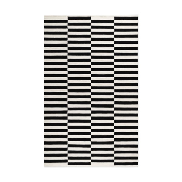 Czarno-biały wełniany dywan dwustronny tkany ręcznie 200x300 cm Donna – Hanse Home