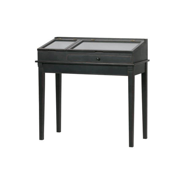 Czarny drewniany stolik z gablotkami BePureHome-image-2
