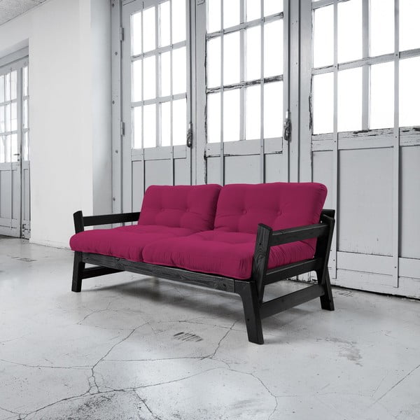 Sofa rozkładana Karup Step Black/Pink