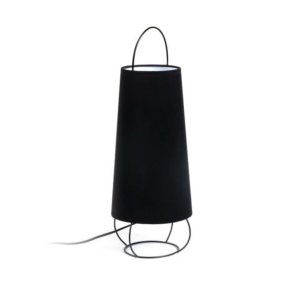 Czarna lampa stołowa Kave Home Belana, wys. 57 cm
