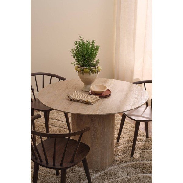 Okrągły stół w dekorze buku ø 110 cm Week – Ellos Home-image-1