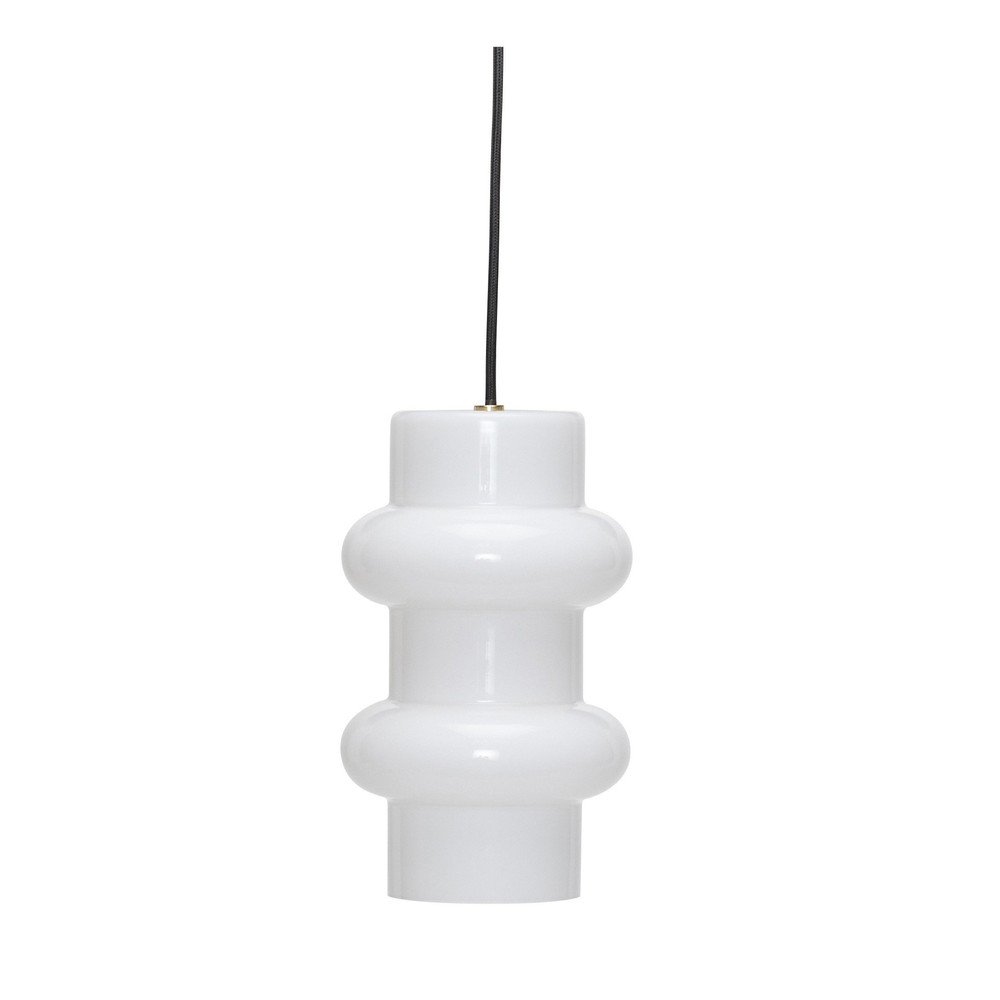 Biała szklana lampa wisząca ø 15 cm Pilule – Hübsch