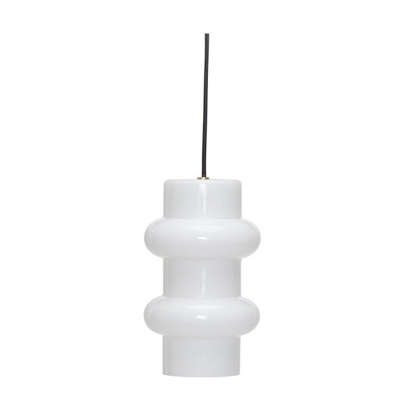 Biała szklana lampa wisząca ø 15 cm Pilule – Hübsch