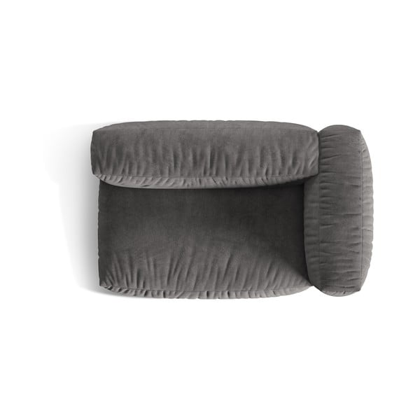 Szary aksamitny moduł sofy (prawostronny) Martina – Micadoni -image-3