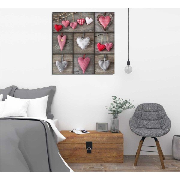 Obraz na płótnie Hearts, 45x45 cm-image-1