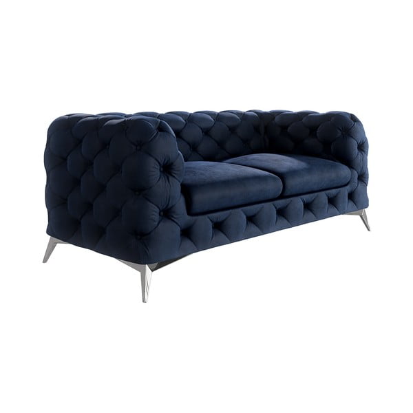 Ciemnoniebieska aksamitna sofa 185 cm Chelsea – Ropez-image-1
