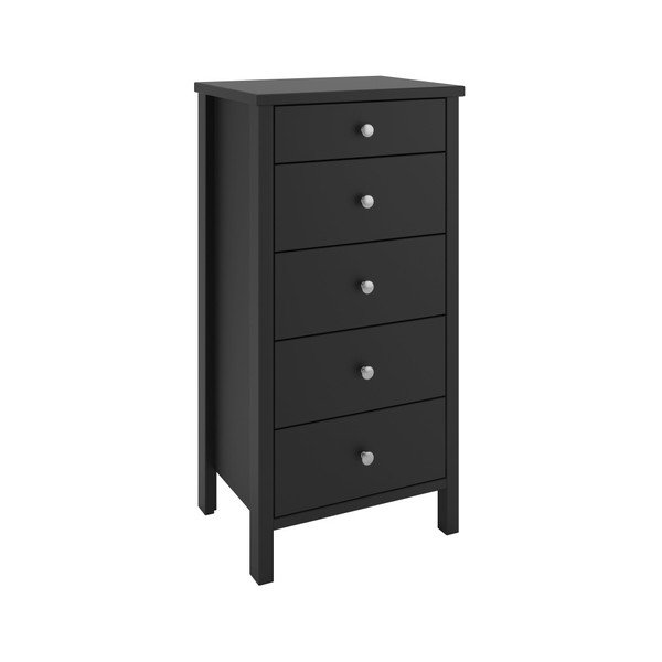 Czarnobrązowa komoda z 5 szufladami Steens Tromsö, wys. 106 cm-image-1