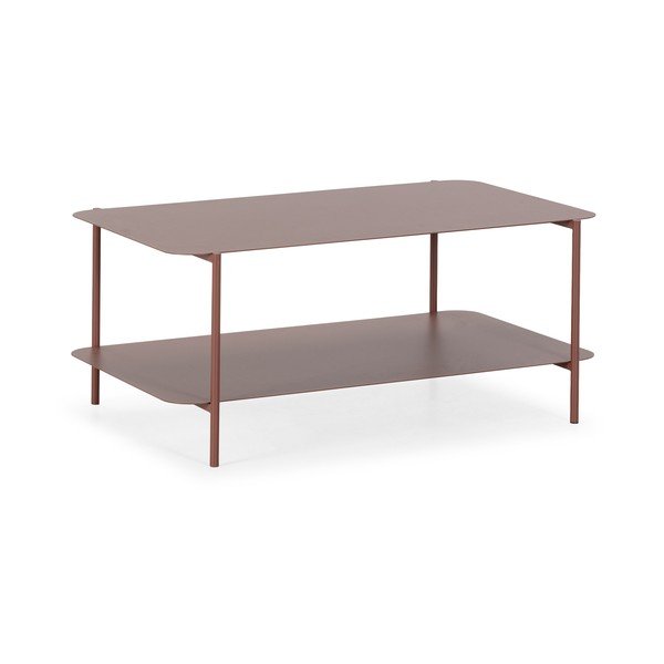 Metalowy stolik w kolorze terakoty 58x90 cm Beatrix – MOME