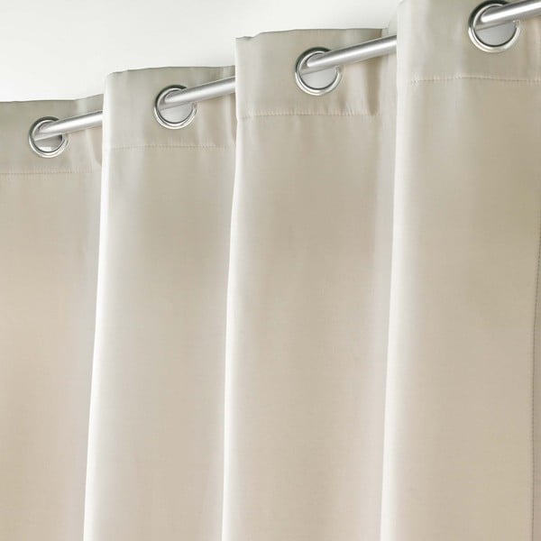 Beżowa zasłona termiczna z mikrowłókna 135x260 cm Micropolar – douceur d'intérieur-image-1