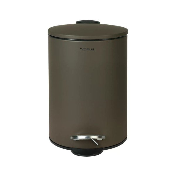 Ciemnoszary stalowy kosz na śmieci z pedałem 3 l Tubo – Blomus