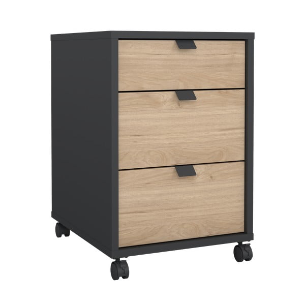 Antracytowo-naturalna szafka w dekorze dębu 41x61 cm Sign – Tvilum-image-2