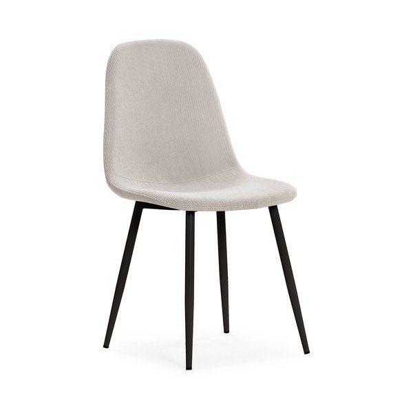 Kremowe tapicerowane krzesła zestaw 4 szt. Minka – Marckeric