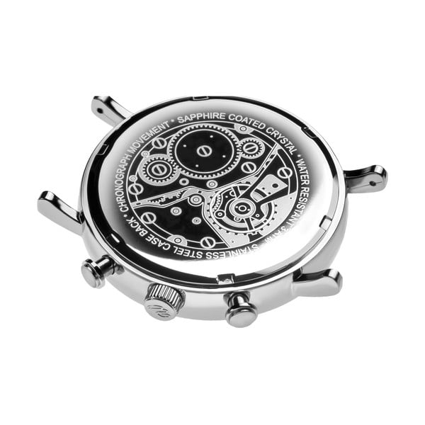 Męski zegarek z bransoletką ze stali nierdzewnej w kolorze srebra Walter Bach Style-image-3