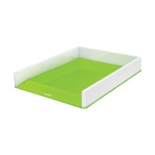 Biało-zielona półka na dokumenty Leitz WOW