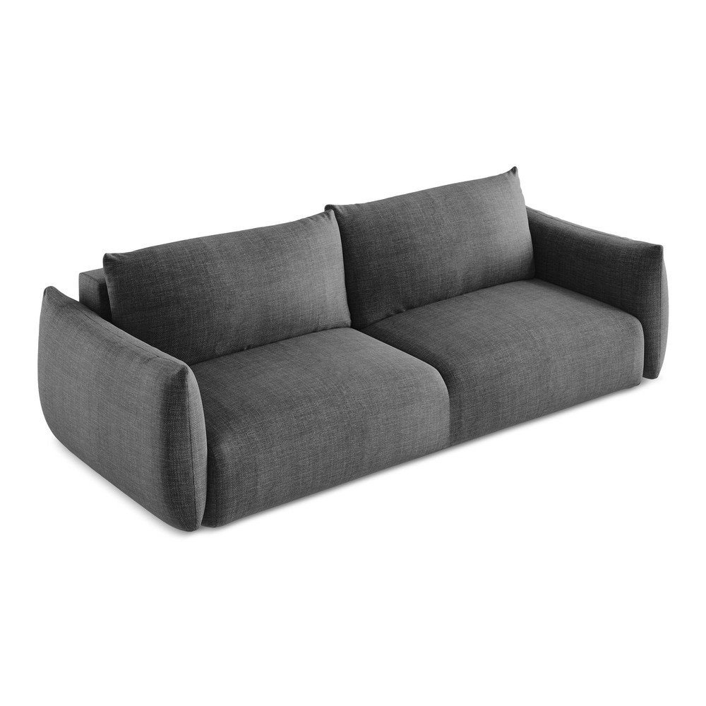Ciemnoszara rozkładana sofa 230 cm Leila – Makamii (zdjęcie 3)