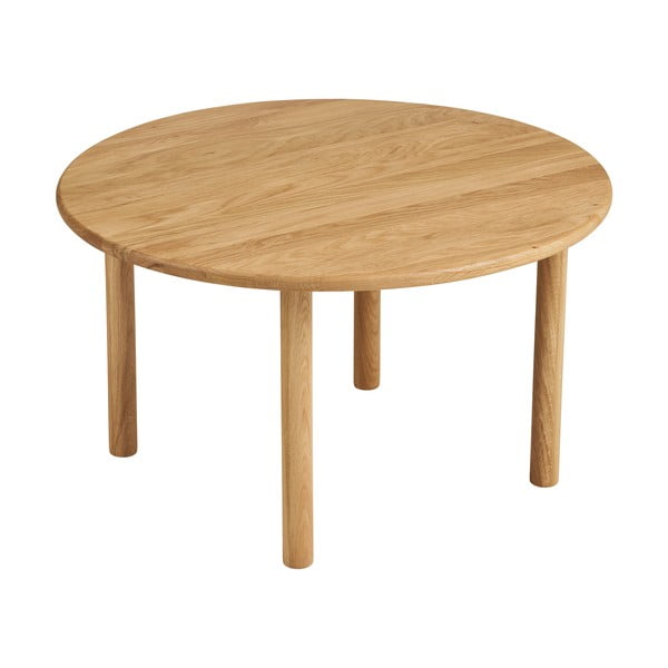 Okrągły stolik z litego drewna dębowego w naturalnym kolorze ø 70 cm Jena – House Nordic