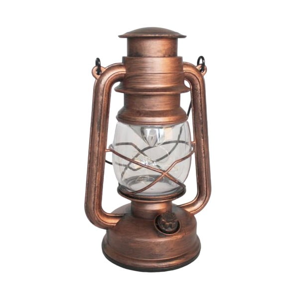 Brązowy lampion LED (wysokość 24,5 cm) – Dakls