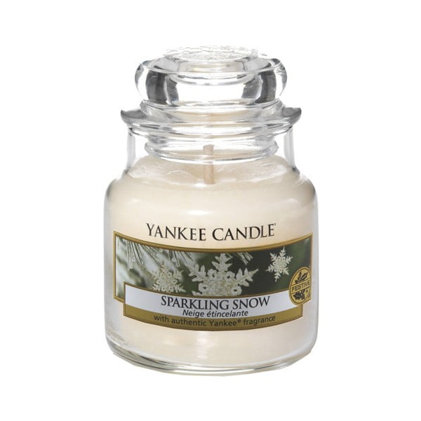 Świeca zapachowa Yankee Candle Migotliwy Śnieg, czas palenia 25–40 godzin