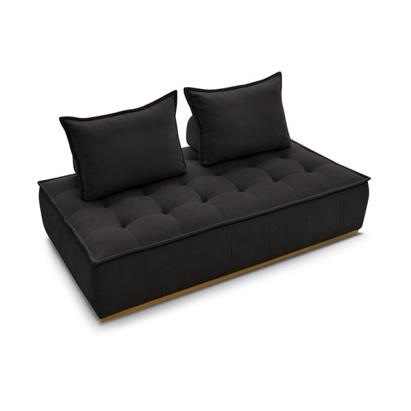 Czarna sofa z tkaniny szenilowej 175 cm Elisa – Bobochic Paris-image-4