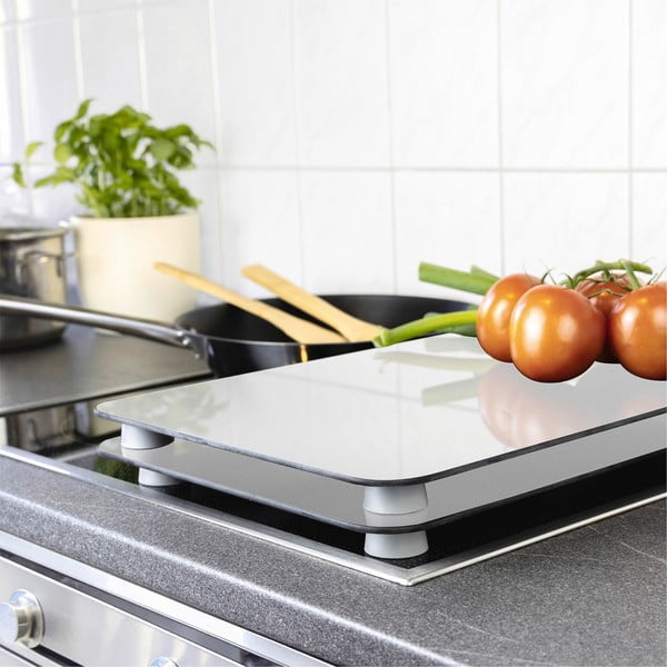 Zestaw 2 szklanych płyt ochronnych na kuchenkę Wenko Universal Silver-image-1