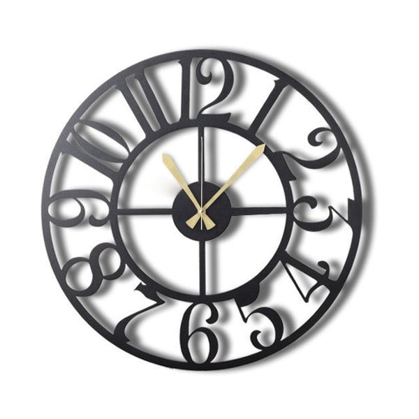 Metalowy zegar ścienny The Old Times, 50x50 cm