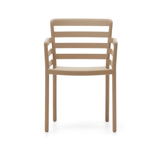 Beżowe plastikowe krzesło ogrodowe Nariet – Kave Home-image-3