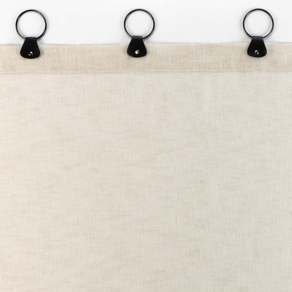 Beżowa firanka z woalu 140x240 cm Linka – douceur d'intérieur-image-3