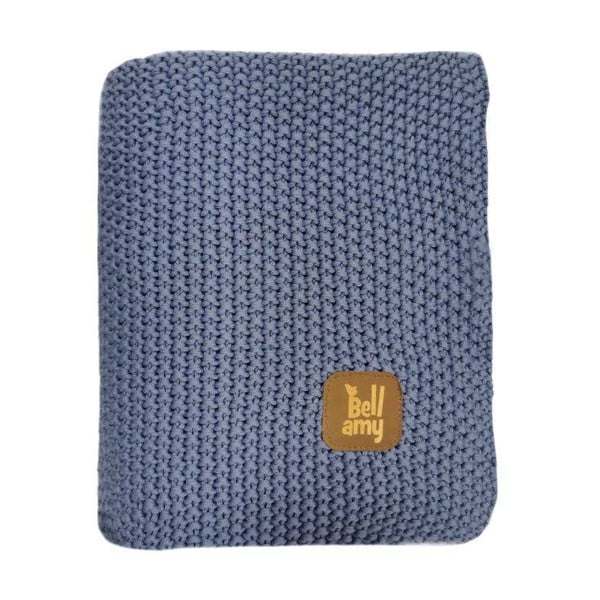 Niebieski bawełniany koc dziecięcy 100x80 cm Blueberry − BELLAMY