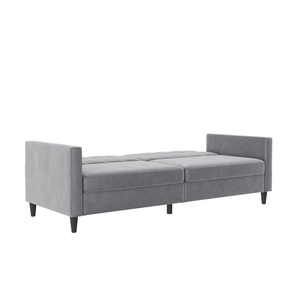 Jasnoszara aksamitna sofa 203 cm Hartford – Støraa-image-3