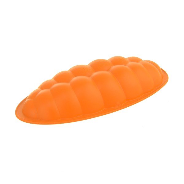 Pomarańczowa silikonowa forma na chałkę Orion Twist, 38x15 cm